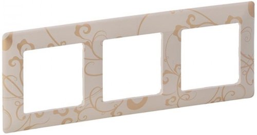 Рамка универсальная Legrand Valena Life 3-м. ампир бежевый картинка